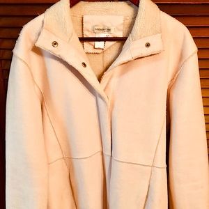 Coldwater Creek Pink Faux Suede Winter Coat